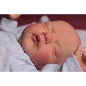 Zero Pam Sleeping Reborn Baby Doll Lifelike Vinyl Silicone Baby Eyes Closed